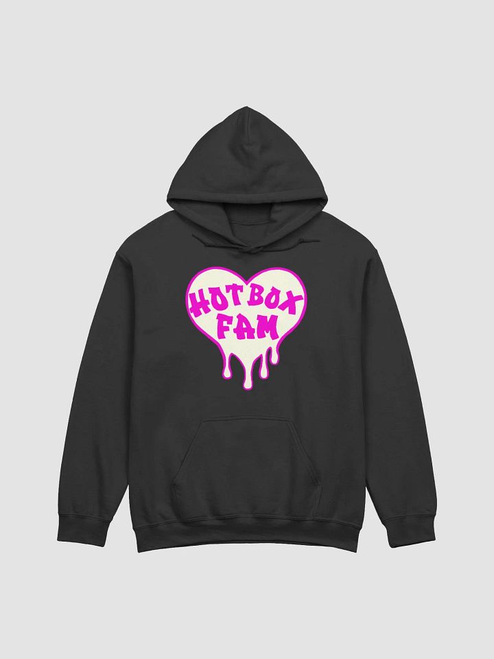 HOT BOX FAM SOLID HOT PINK & WHITE LOGO HOODIE product image (4)