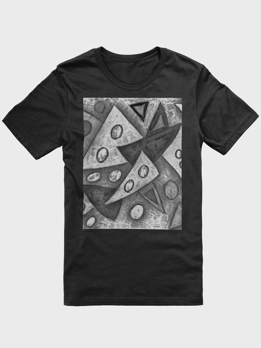 Abstract Textured Pale Monochrome Triangles Unisex T Shirt product image (5)