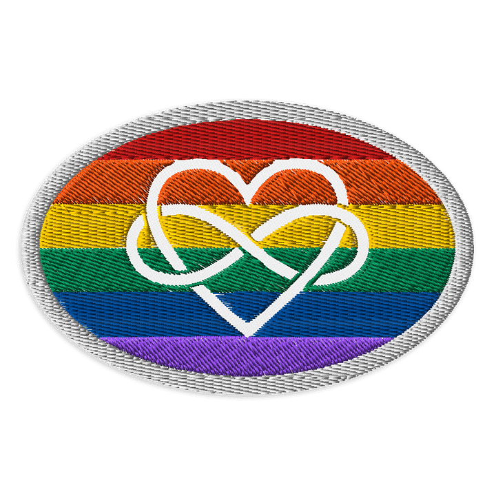 Rainbow Poly Infinity Heart Patch - Oval product image (1)