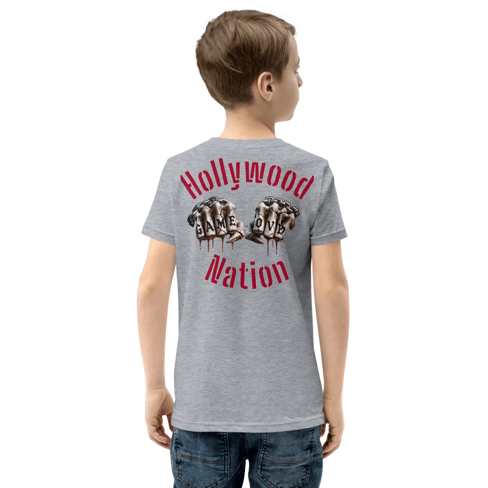 Gothic Skeleton Game Over Youth T-Shirt product image (23)