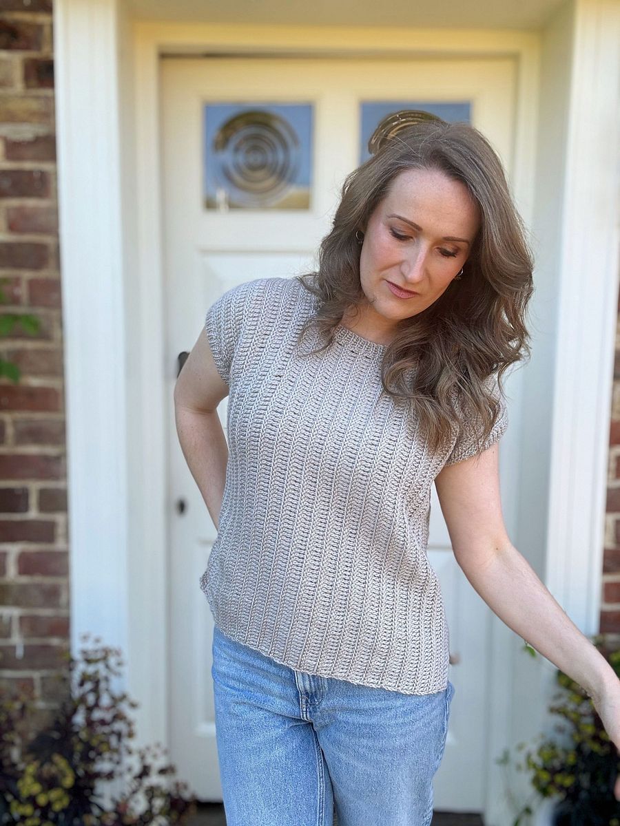 CROCHET PATTERN & VIDEO / Treble Tee Top Pattern, Sizes Xs-5X, Video Tutorial, Comfy, Easy Summer T Shirt Pattern product image (9)