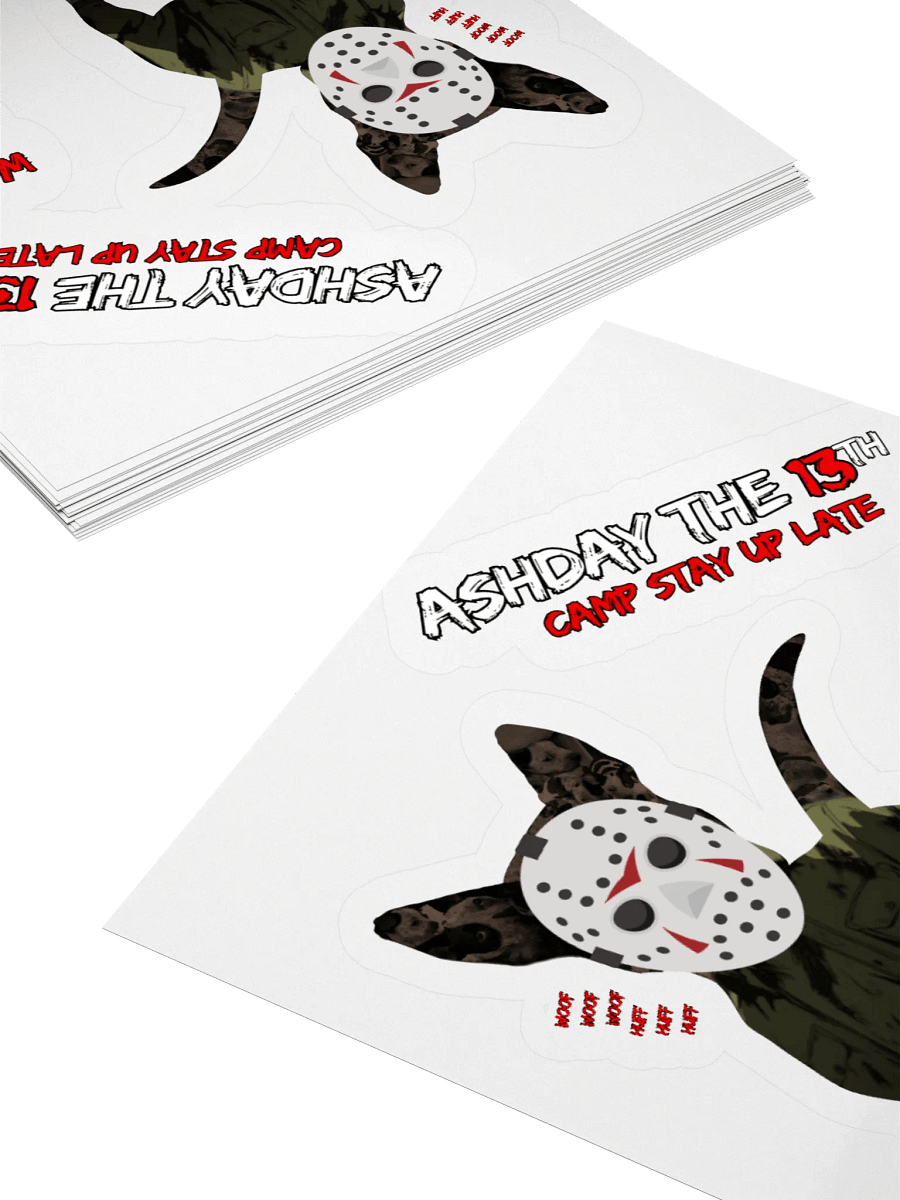 Ashday the 13th Kiss Cut Sticker Set (Clear Edge) product image (4)