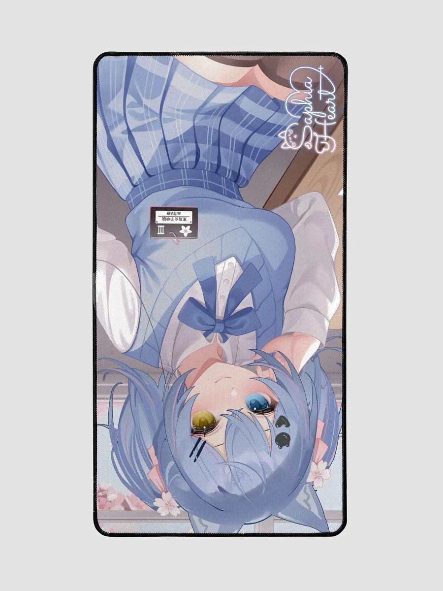 Blue School Girl Desk Mat product image (2)