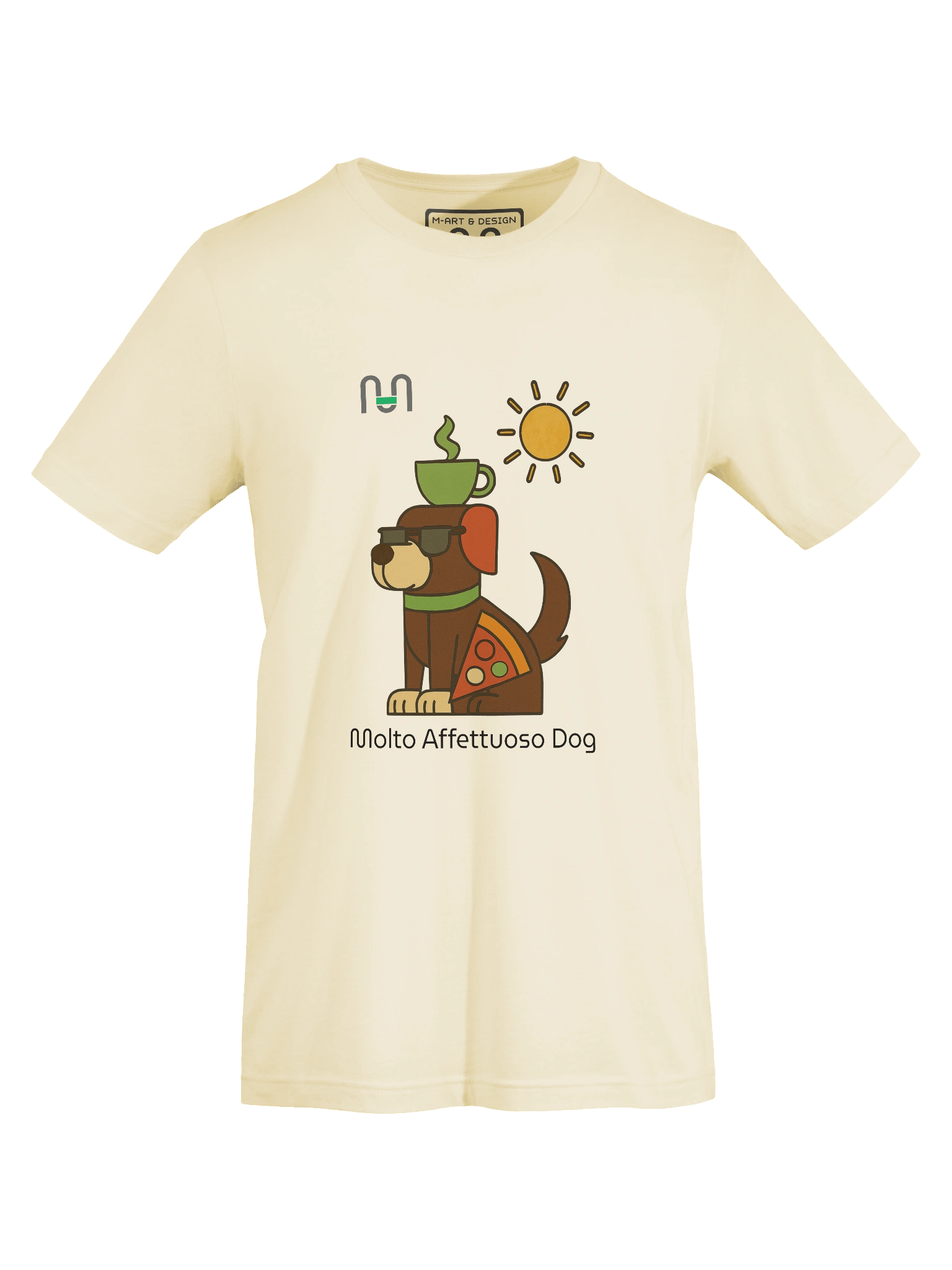 Espresso Pup Pizza Charm Tee – M Style - M-Art & Design product image (79)