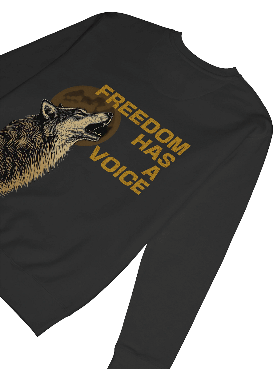Freedom Has A Voice Howling Wolf - Premium Unisex Sweatshirt (Cotton Heritage – Modern Fit) product image (8)