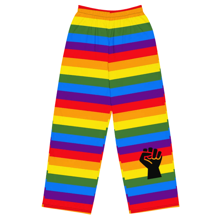 Vibrant Rainbow Stripes Wide-Leg Pants product image (1)