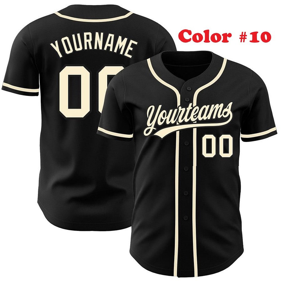 Authentic Baseball Jersey, Custom Baseball Jersey, Personalized Sport Jersey, Multi Colorful product image (5)