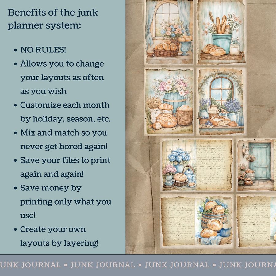 For The Love of Bread - Printable Journal Cards V3 product image (3)