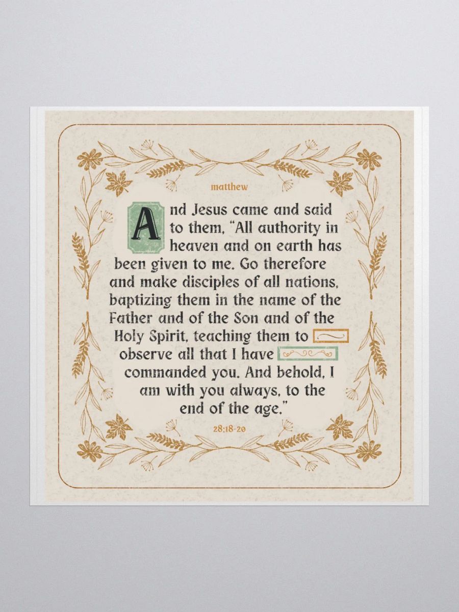 Matthew 28 Sticker product image (1)