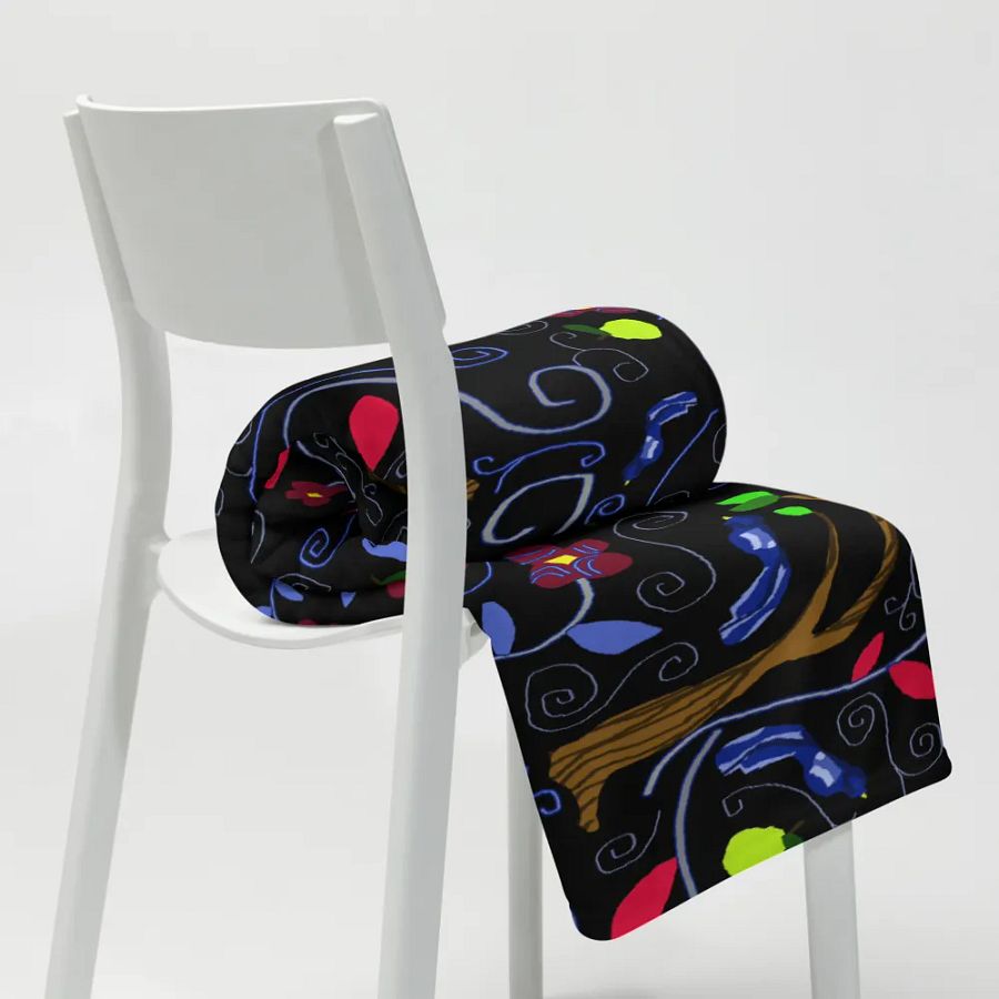 Birds and Scrolls Throw Blanket product image (20)
