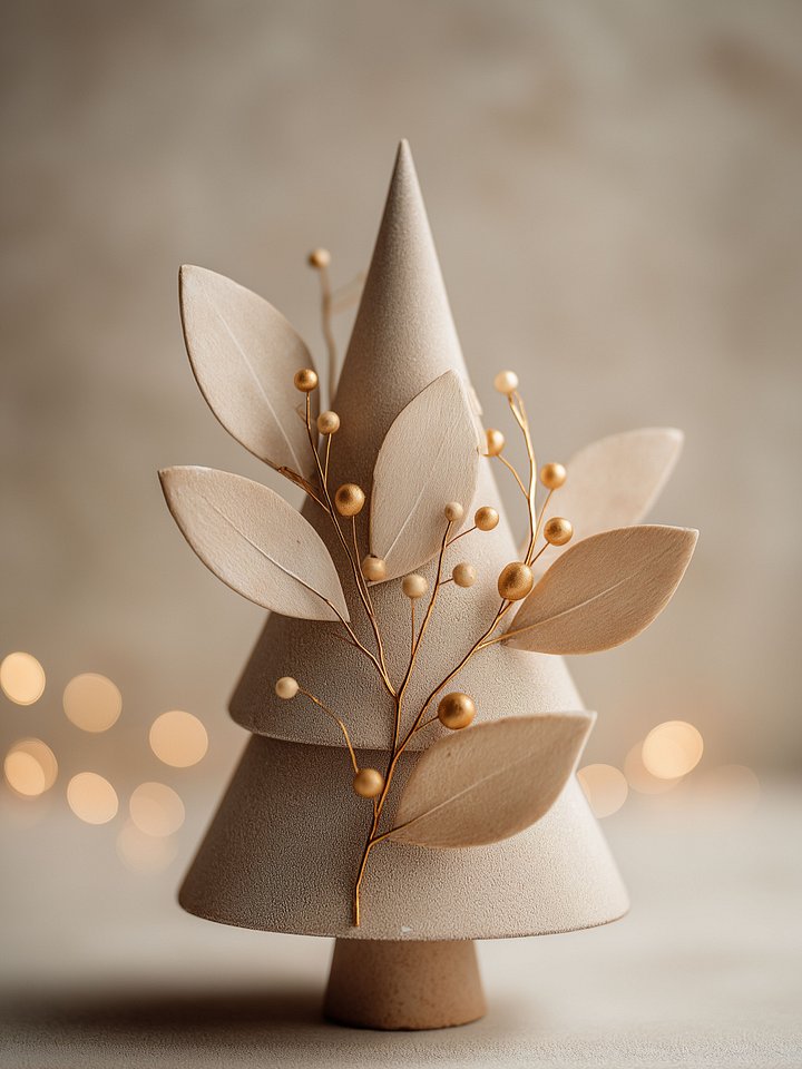 Golden Minimalist Christmas Tree Canvas – Elegant Holiday Wall Art product image (20)