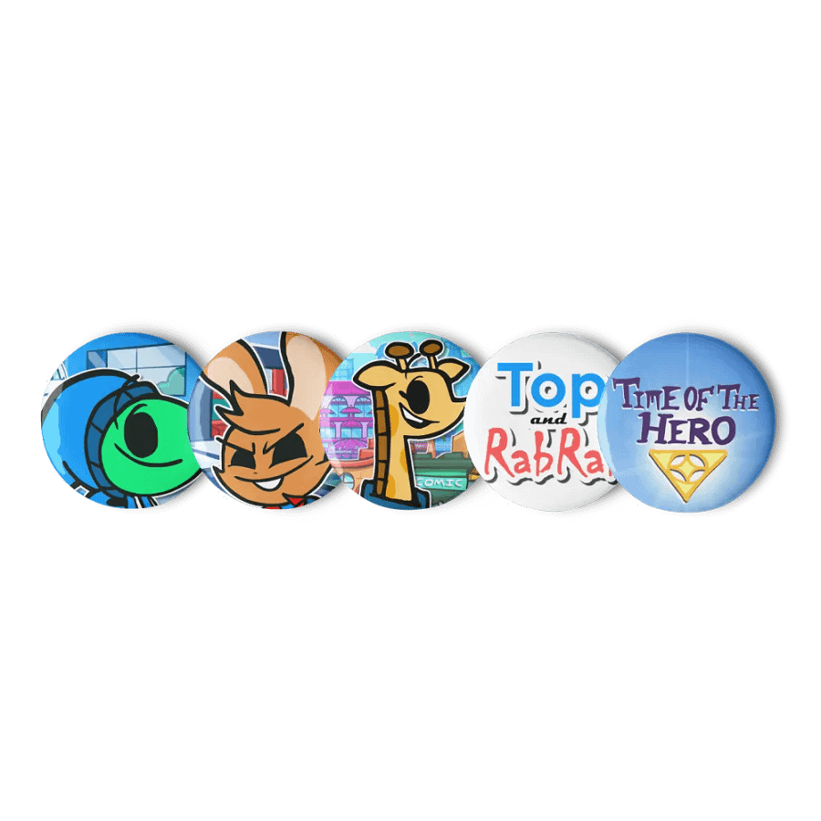 Top and RabRab Pin Buttons Set product image (2)
