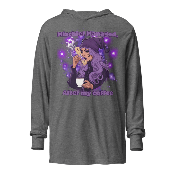 Mischief Managed after Coffee Hooded tee product image (1)