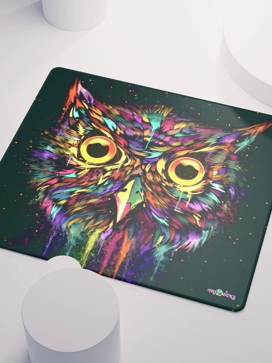 Drippy Owl Gaming Mouse Pad (Black) product image (3)