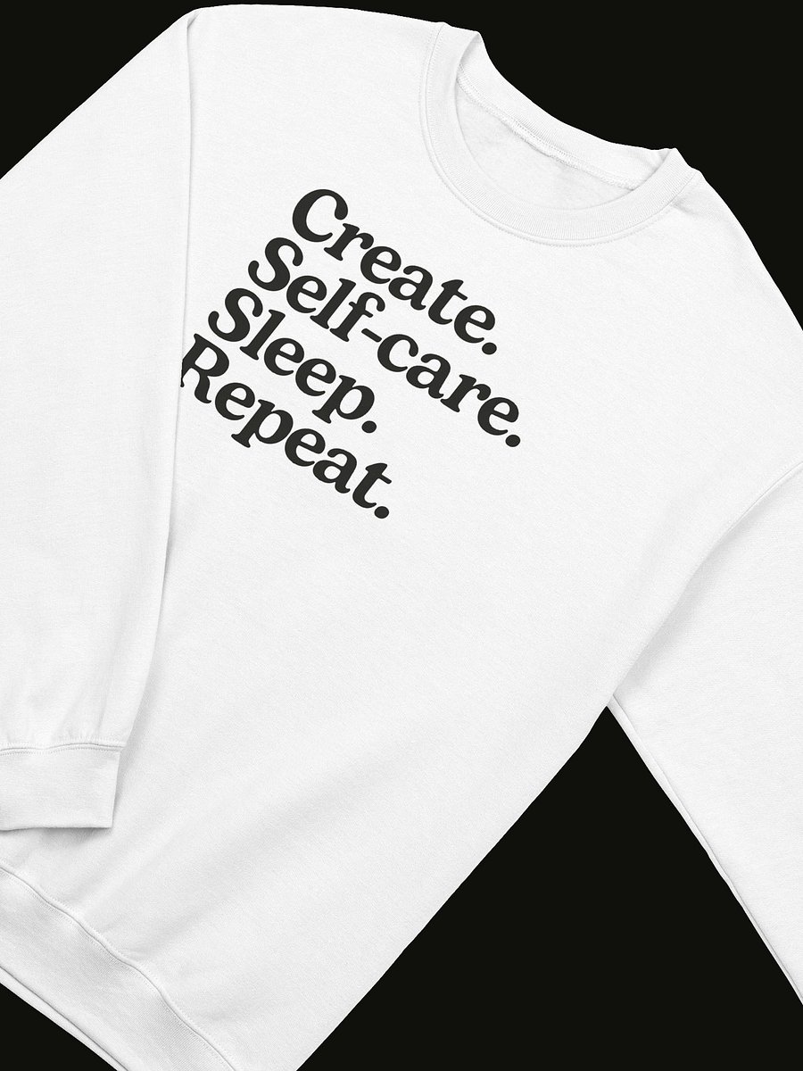 Create. Self-care. Sleep. Repeat. Crewneck [M2480] product image (2)