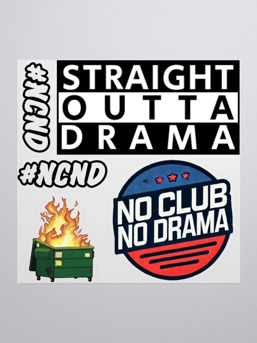 No Drama Kiss Cut Stickers product image (2)