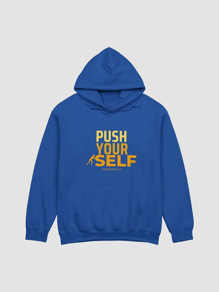 Gildan Classic Push Yourself Hoodie_Blue_SC_Ctr product image (1)