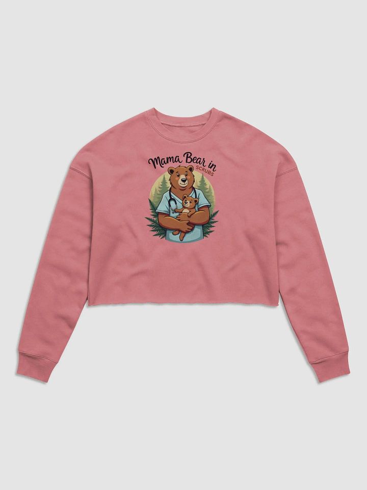 Mama Bear in Scrubs Fleece Crop Sweatshirt product image (1)