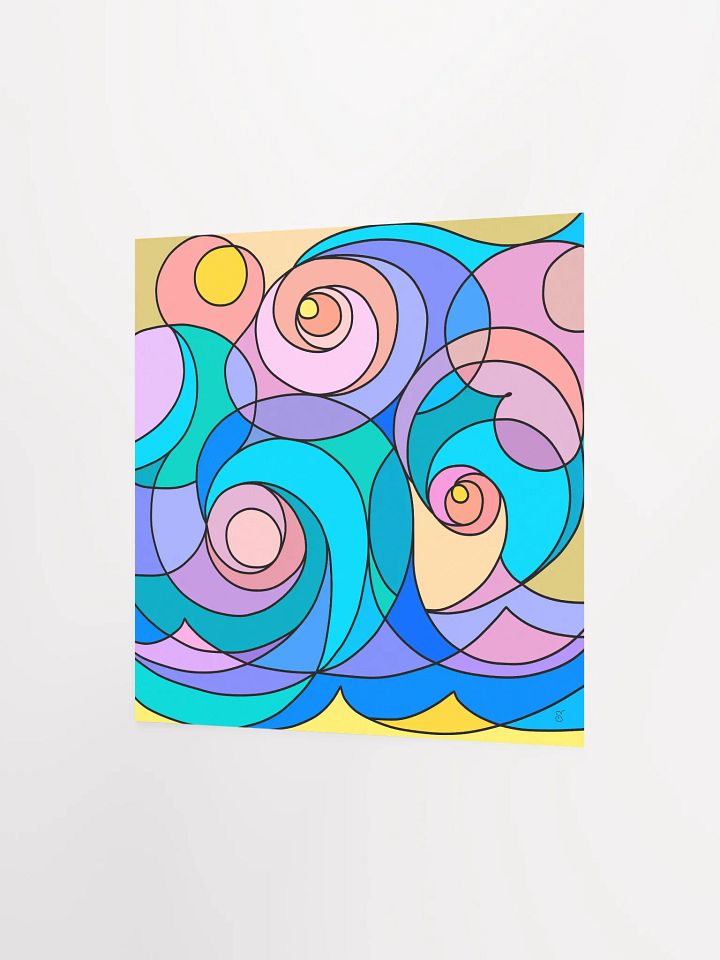 Harmonious Swirls Matte Poster - Abstract Square No. 2 product image (2)