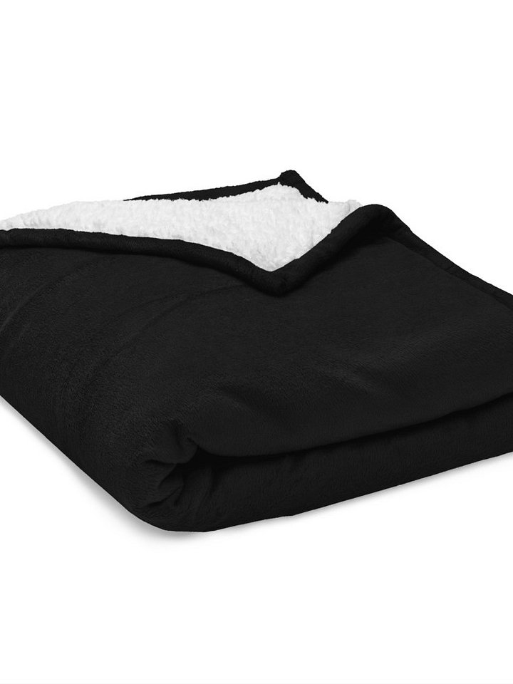 CIRCEMOON Sherpa Blanket with Embroidered Logo – Black product image (2)