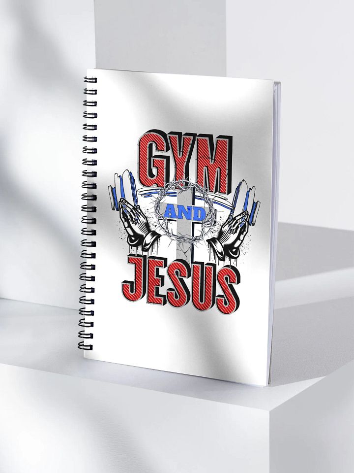 Gym And Jesus Weightlifting Spiral Notebook product image (1)