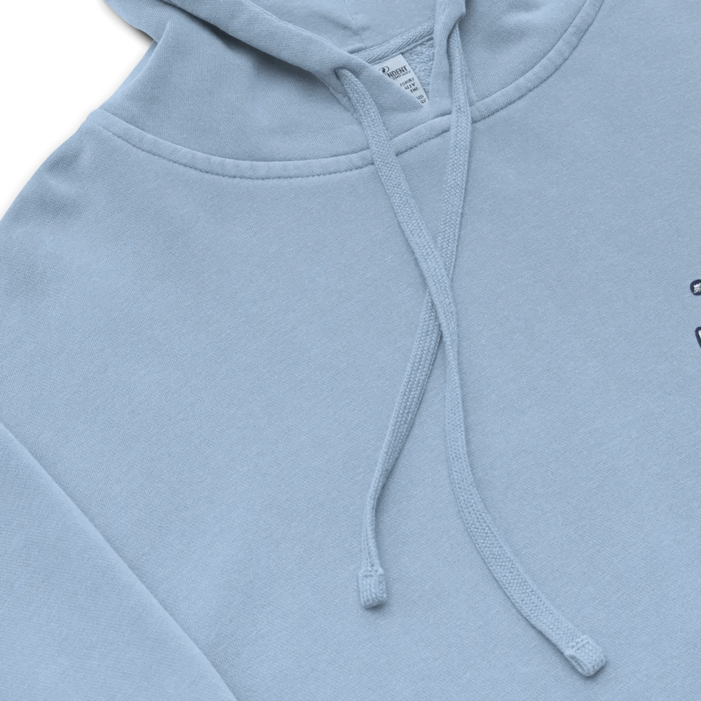 *not* mentally linear (L.C. navy bubble design 2) embroidered pigment hoodie product image (8)