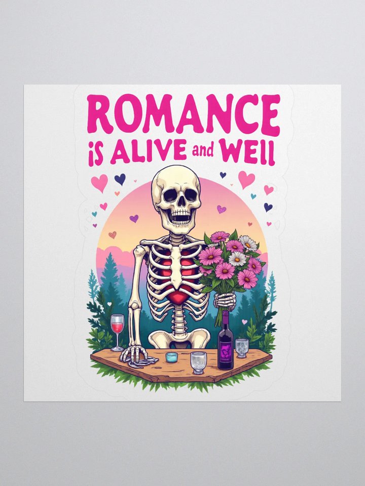 Romantic Skeleton Kiss Cut Stickers product image (2)