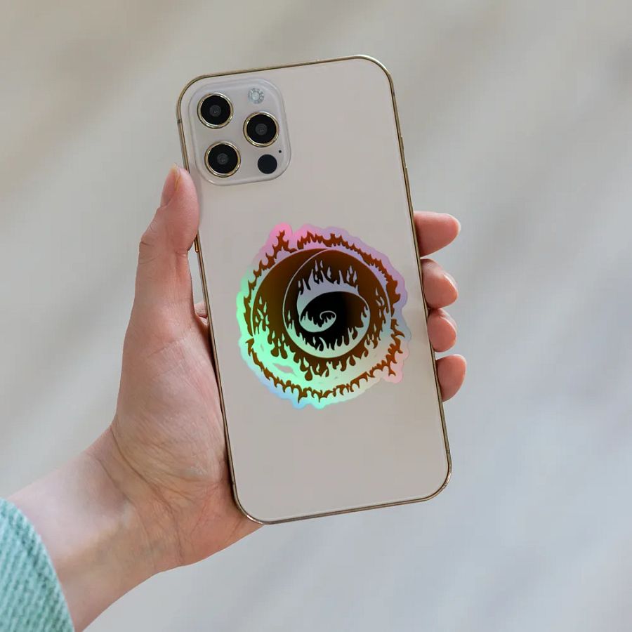 Inferno Spiral Holographic Sticker product image (6)