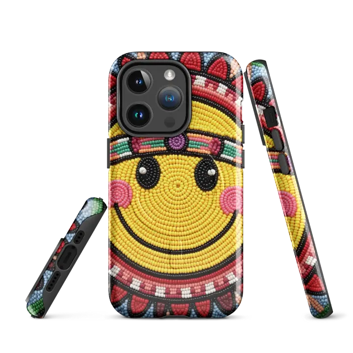 Smiley Face Faux-Bead Art iPhone® Tough Case product image (3)
