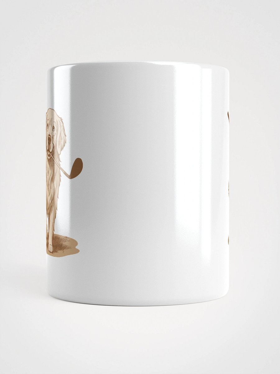 Golfing Golden Retriever White Glossy Mug product image (15)