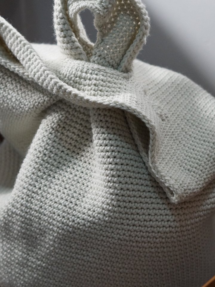Round grocery shopping bag Crochet pattern product image (1)