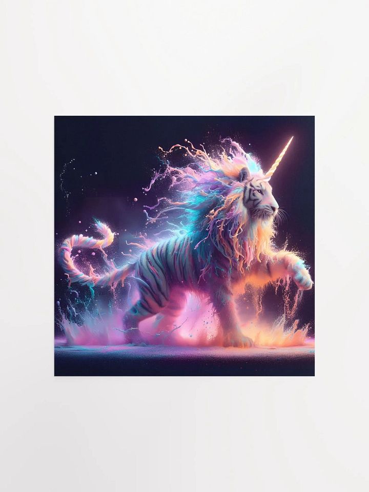 Mythical Tigercorn Neon Poster product image (1)