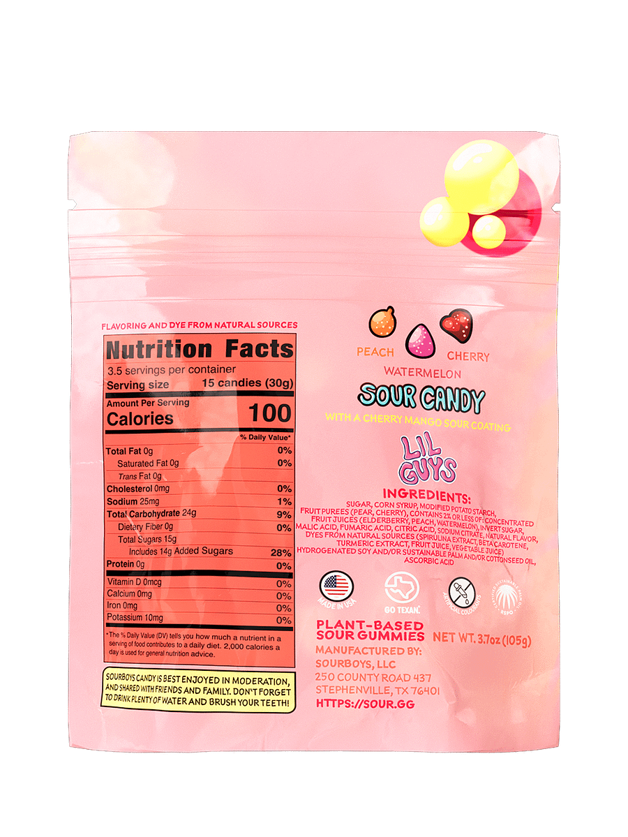 Love Bomb Cherry Mango Sour Gummies - LilGuys product image (2)