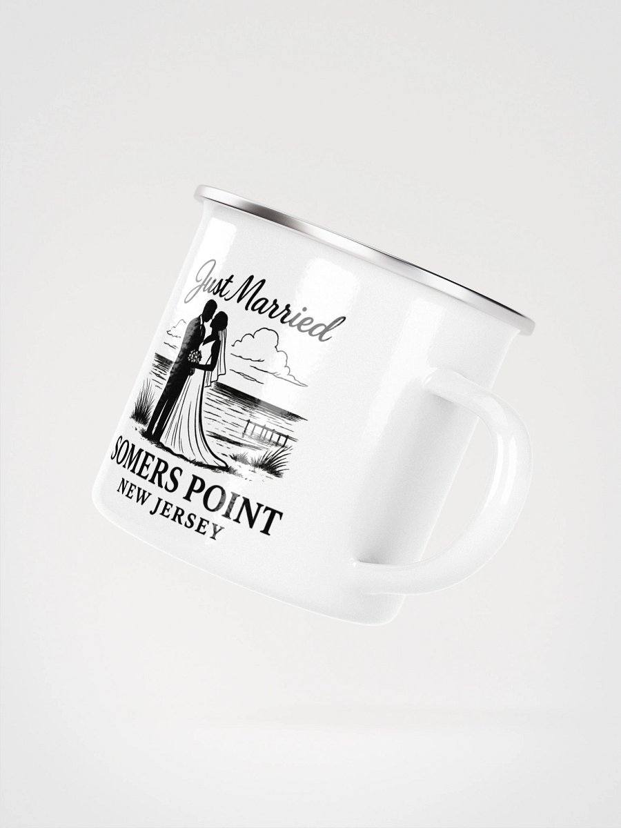Somers Point NJ "Just Married" Enamel Wedding Mug product image (3)
