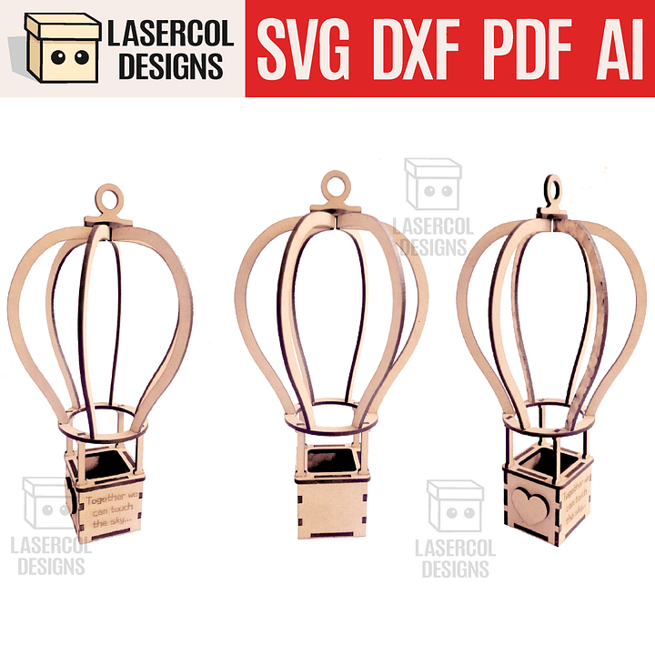 Hot Air Balloon - Laser Cut Files product image (1)