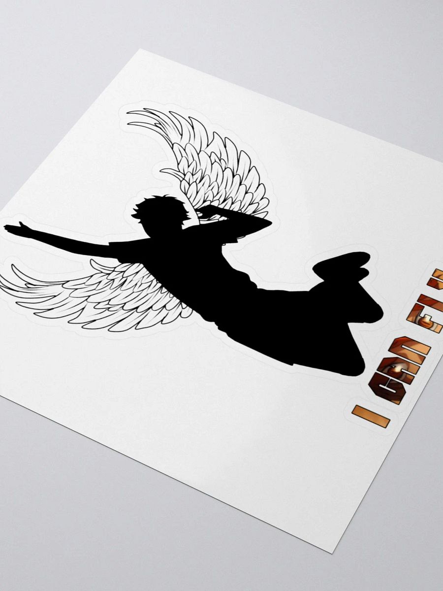 Hinata's Eyes 'I Can Fly' Black Sticker product image (3)
