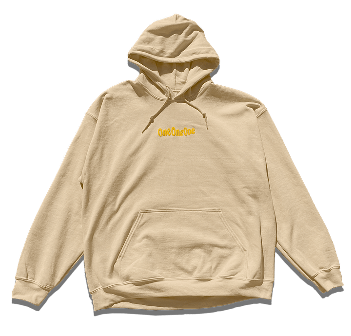 BEAUTIFUL DAY - CREAM HOODIE GOLD PRINT product image (2)