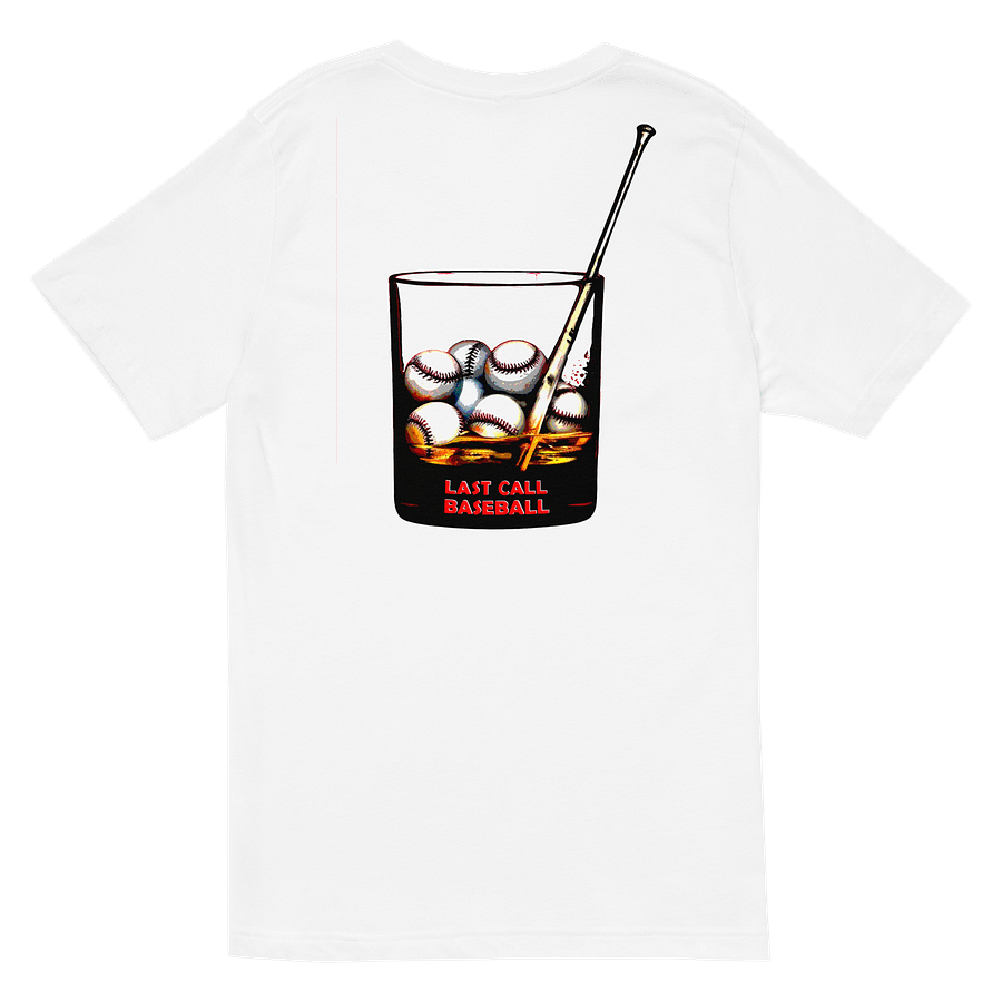Last Call Baseball Men's White V-Neck T-Shirt product image (4)