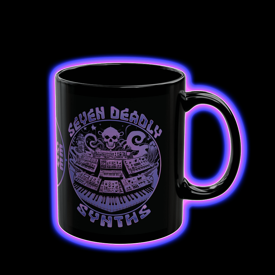 Synthesizer Collector Mug - Seven Deadly Synths (7 Synthesis Techniques) product image (1)