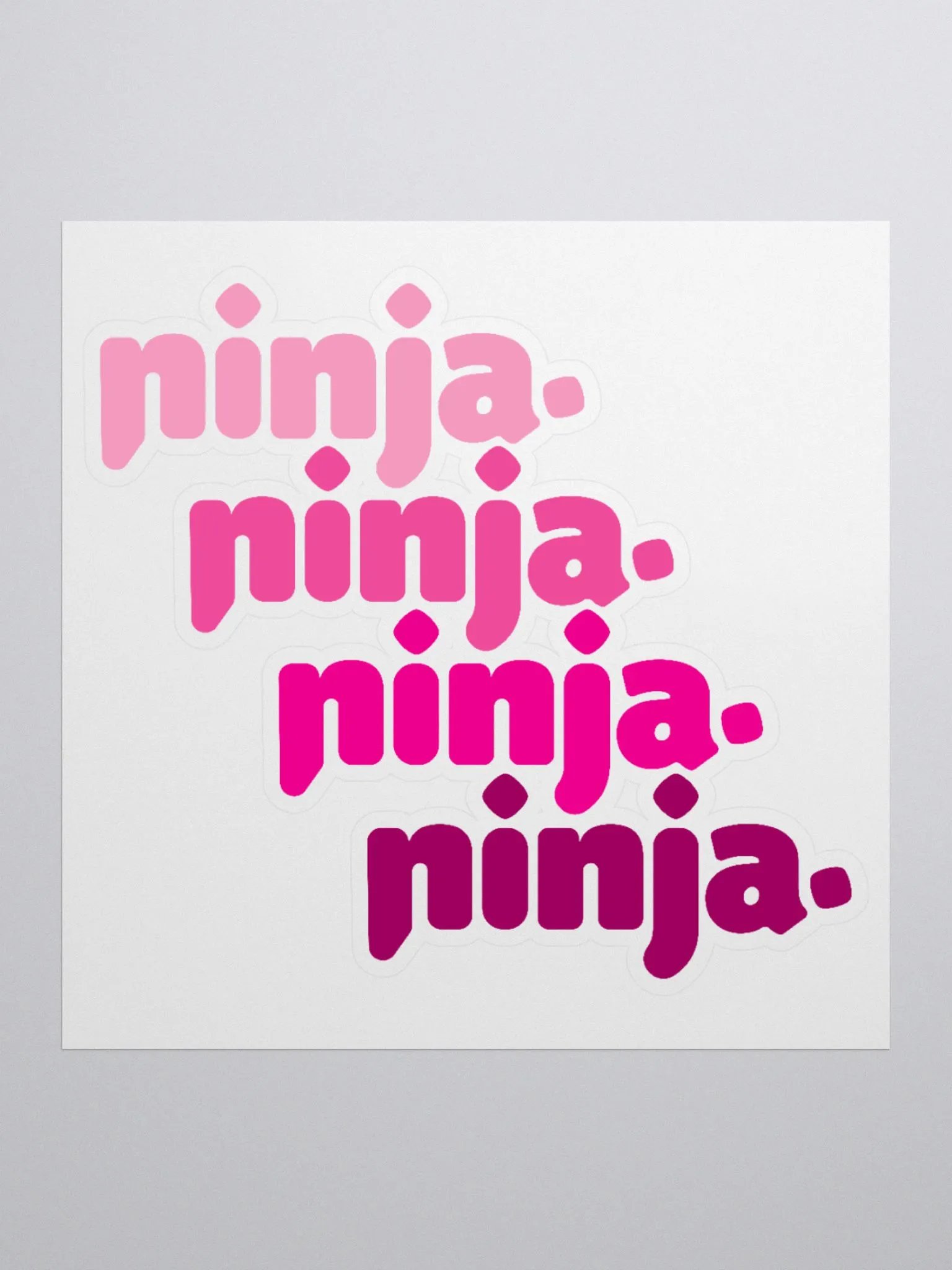 Pink Quad Ninja Sticker product image (1)
