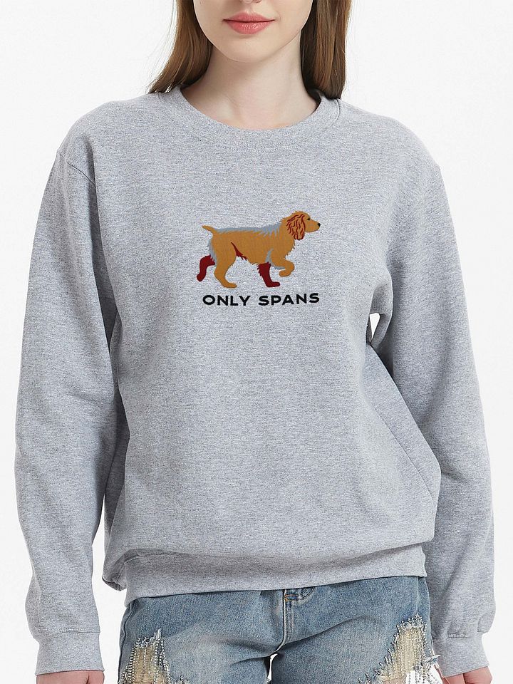 Only Spans Sweatshirt (Embroidered) of a Working Cocker Spaniel(Tan) product image (2)