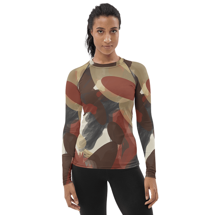 Earthy Overlap Women's Rash Guard product image (1)
