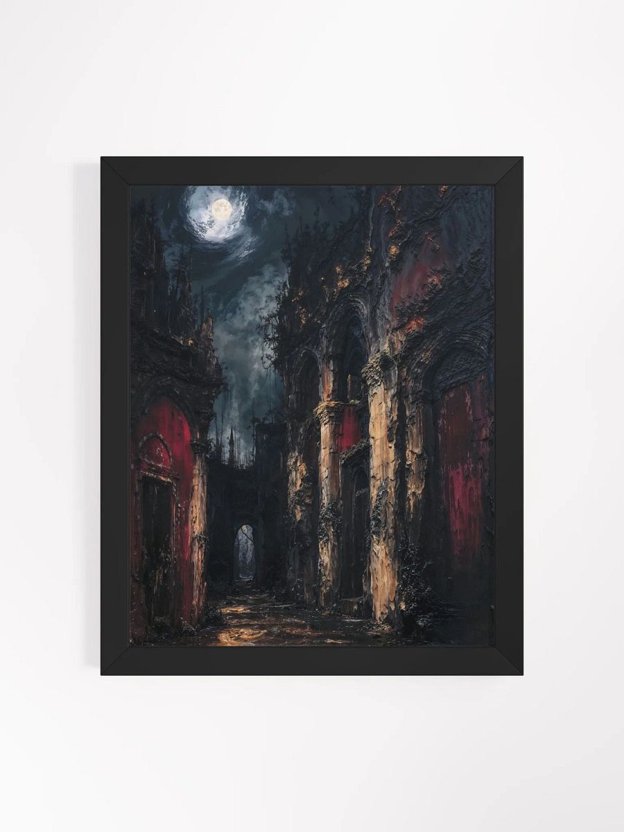 Moonlit Gothic Passage Framed Print product image (4)
