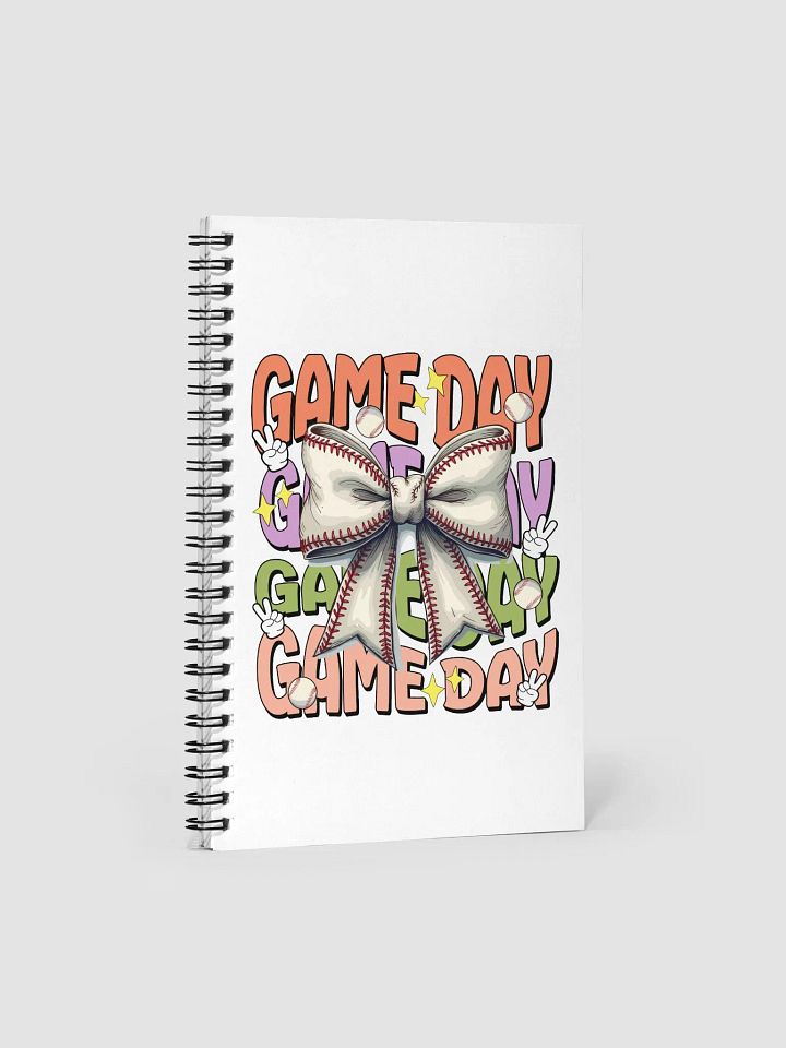 Game Day Bow Baseball Spirit Spiral Notebook product image (2)