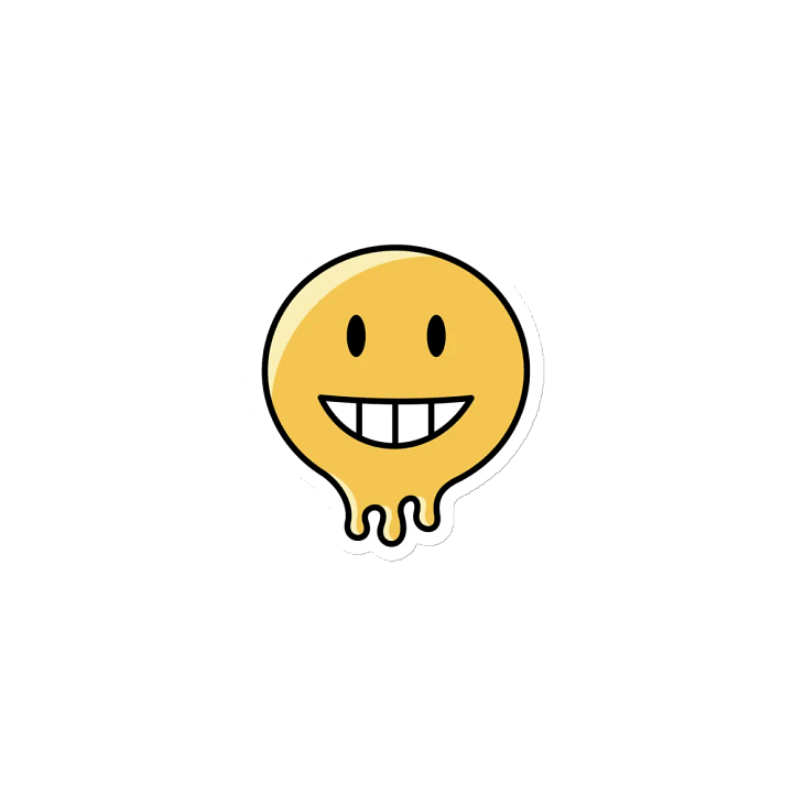 Melting Smiley Die-Cut Magnets product image (1)