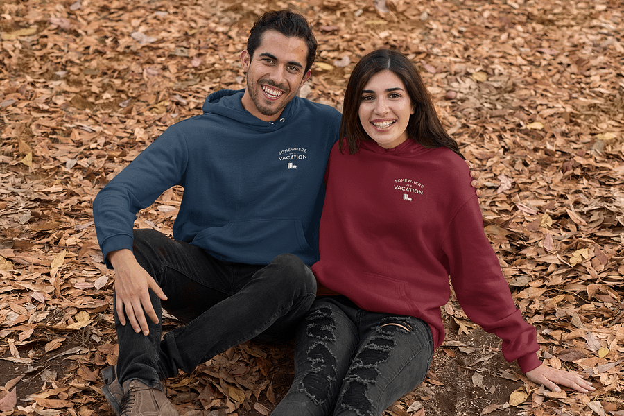 Somewhere on a Vacation Premium Unisex Embroidered Hoodie product image (23)