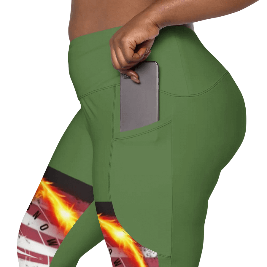 Leggings w pockets fern green product image (7)