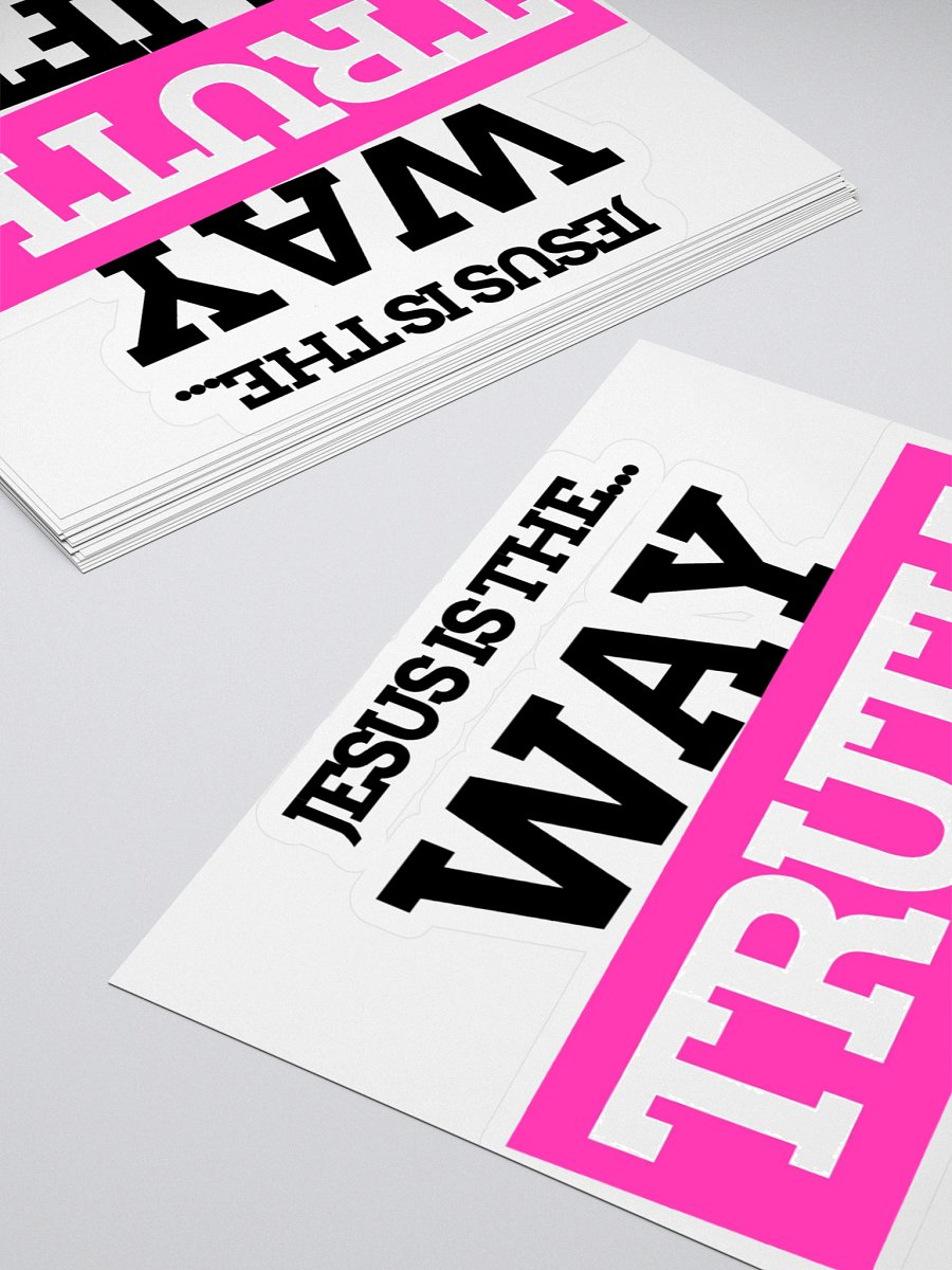 John 14:6 - Way, Truth & Life Kiss Cut Stickers product image (4)