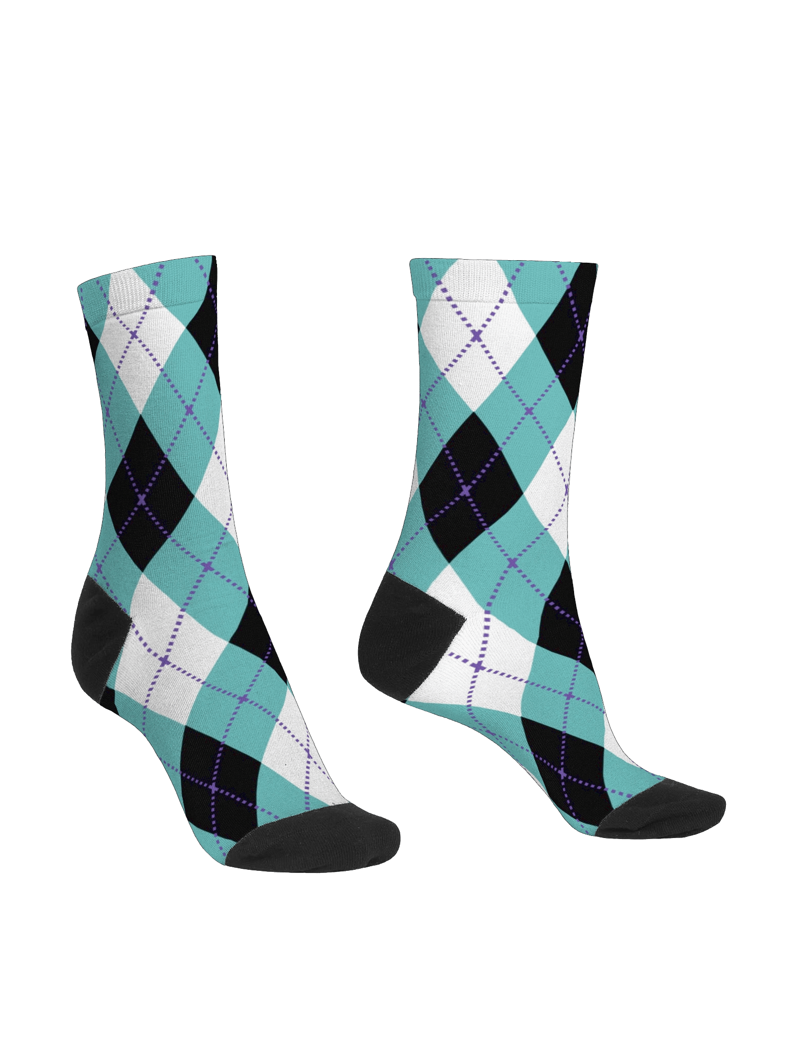 Teal Argyle Socks product image (3)