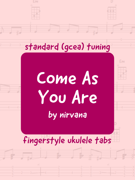 Nirvana - Come As You Are (uke tabs) product image (1)